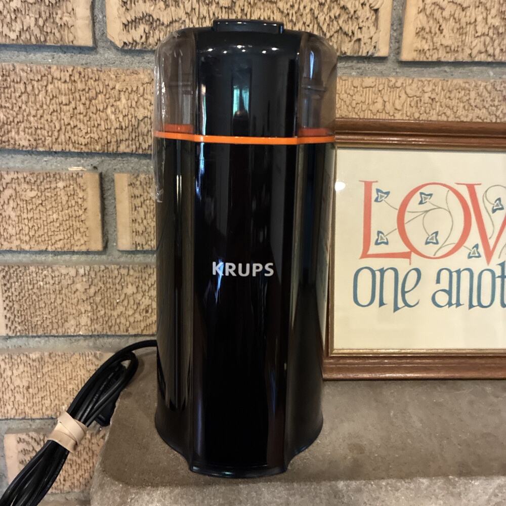 Krups Fast Silent Vortex Electric Coffee and Spice Blade Grinder Black # GX332